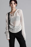 Hooded Eyelet Knitwear