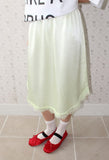 SATIN CURVED LACE SKIRT