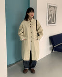 Pinna Cotton Collar Long Coat