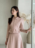 Mikel Collar Short Jacket Long Skirt Set