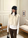 Woola Fur Snowflake Layered Vest