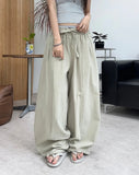 Diel Linen Pintuck Banding Pants