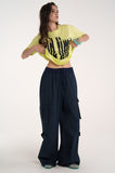 two way Elastic-waist pants