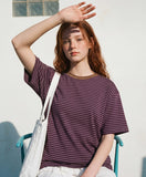 Georgette Cool Stripe Short Sleeve T-shirt