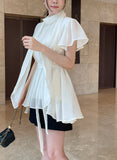 Hens Halter Tie Chiffon Blouse (Belt set)