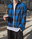 Ombre Over Check Crop Shirt