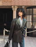 Kates leather over blazer