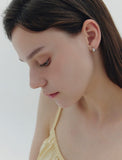 H Edition Silver Rainy One-Touch Earrings
