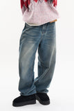 Owon cat sand wide denim pants