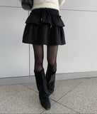 Munt Wool Tiered Frill Mini Skirt