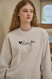 Love You Chain Embroidery Sweatshirt