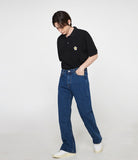 Flower Dot Embroidered Pique Short Sleeve T-shirt