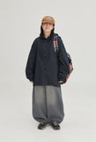 [BAONHAUS] Hebon Denim Banding Balloon Wide Pants - Gray Denim ver.