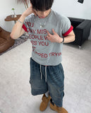 Pad Lettering Crop Short Sleeve Tee