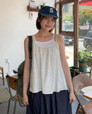 Meno Nylon Layered Flower Sleeveless