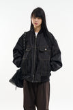 Endric 2-way zip-up denim jacket