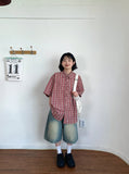 [unisex] Colmas Check Seersucker Short Sleeve Shirt