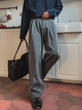 Izu brushed two-tuck slacks
