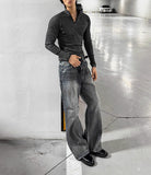 Senko Rib Half-zip Muscle Fit Knit