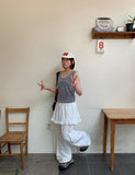 Gelsource Summer Button Layered Sleeveless