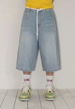 STRIPE BERMUDA DENIM