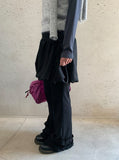 Homes Ribbed Frill Bootcut Banding Pants