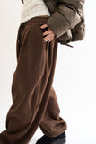 Mink pintuck balloon jogger sweatpants