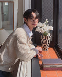 Bins Openwork Over Fit Cardigan