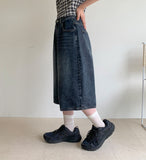 [Unisex] Ilpou Washing Denim Bermuda Pants