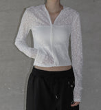Mayan Lace Hooded Zip-up