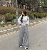 High-Neck String Crop Windbreaker