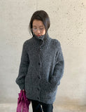 Kelma Button Pocket Wool Knit Cardigan