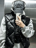 Dominic Glossy Black Padded Vest