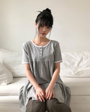Dason Henley Neck Short Sleeve One Piece