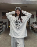 Lost printing loose fit long sleeves