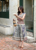 Onday Ethnic Patterned Sleeveless One Piece (Belt set)
