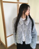 Loewe Collar Fur Short Jacket
