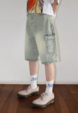 WASHING BERMUDA DENIM