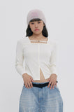 SQUARE NECK RIBBED TOP