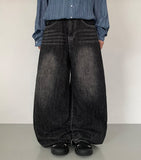 Keshu Summer Washing Denim Wide Pants