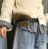 WILD FUR EYELET BELT