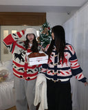 Holiday Nordic Toggle Knit Cardigan