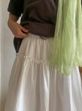 New Hit Shirring Balloon Banding Long Skirt