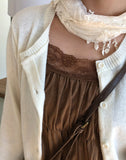 Lening Lace Layered Long Sleeveless