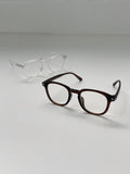Clear Square Horn-Rimmed Glasses