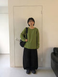 Mittori Pintuck Cotton Wide Pants