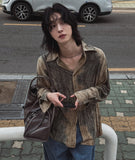 Nogsi grunge dyeing overfit shirt