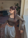 Basic Toppinut Square Long-Sleeved
