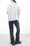 Cueen Unbalanced Zipper Sweatshirt