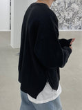 Round Slit Zipper Balloon Acrylic Knitwear